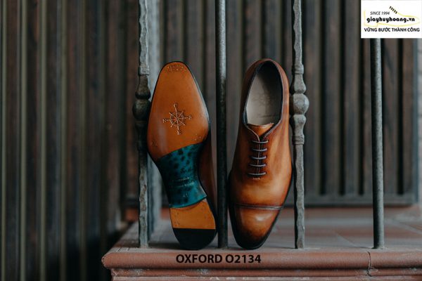 Giày tây nam thủ công da bê mịn đẹp Oxford O2134 002