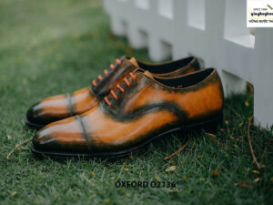 Giày tây nam được đánh màu thủ công Oxford O2136 005