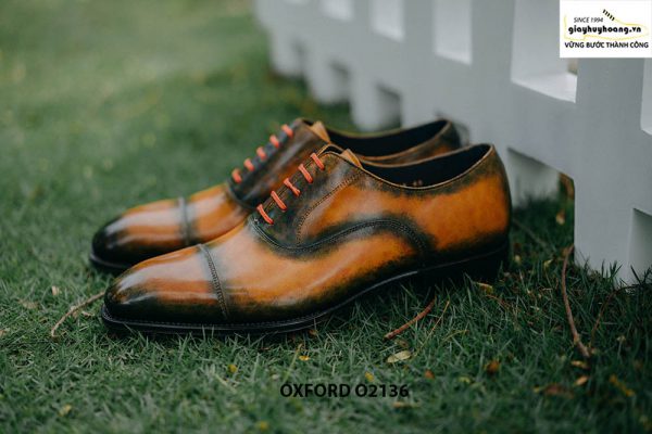 Giày tây nam được đánh màu thủ công Oxford O2136 005