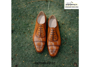 Giày tây nam khâu đế bền bỉ Oxford O2137 001a