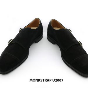 [Outlet Size 39] Giày da nam da lộn có khoá Monkstrap U2007 005
