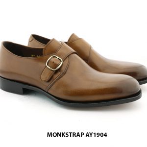 [Outlet Size 40] Giày da nam đế da Monkstrap AY1904 003