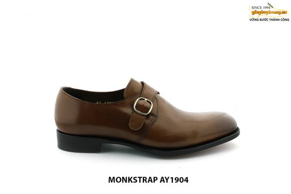 [Outlet Size 40] Giày da nam đế da Monkstrap AY1904 001