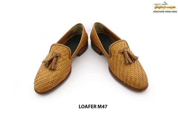 [Outlet Size 41+39+43] Giày lười nam da đan thoáng mát Loafer M47 006
