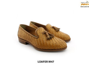 [Outlet Size 41+39+43] Giày lười nam da đan thoáng mát Loafer M47 003