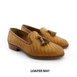 [Outlet Size 41+39+43] Giày lười nam da đan thoáng mát Loafer M47 003