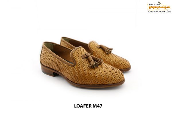 [Outlet Size 41+39+43] Giày lười nam da đan thoáng mát Loafer M47 003