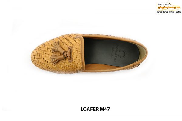 [Outlet Size 41+39+43] Giày lười nam da đan thoáng mát Loafer M47 002