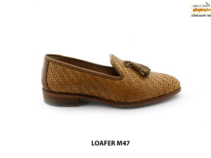 [Outlet Size 41+39+43] Giày lười nam da đan thoáng mát Loafer M47 001