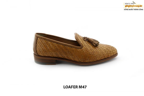 [Outlet Size 41+39+43] Giày lười nam da đan thoáng mát Loafer M47 001