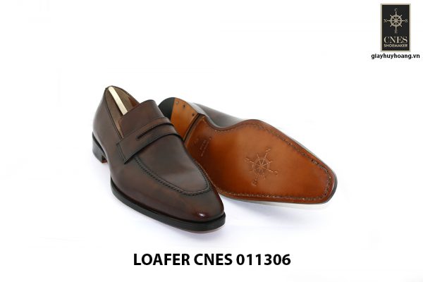 [Outlet Size 40] Giày lười nam màu nâu Loafer 11306 003