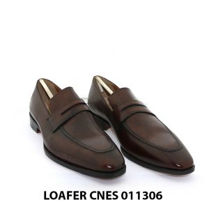 [Outlet Size 40] Giày lười nam màu nâu Loafer 11306 001