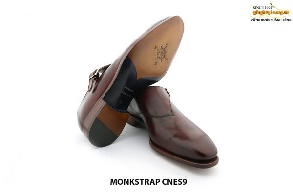 [Outlet Size 41] Giày da nam cao cấp đế da Monkstrap CNES9 006
