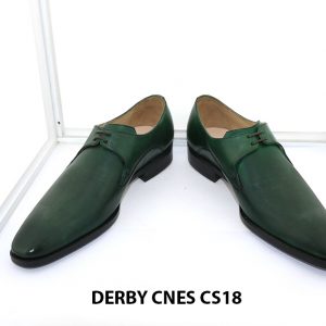 [Outlet Size 41] Giày tây nam màu xanh lá Derby CNS18 002
