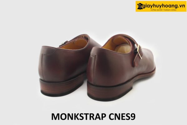 [Outlet Size 41.42] Giày da nam đỏ đô đế da bò Monkstrap CNS9 005