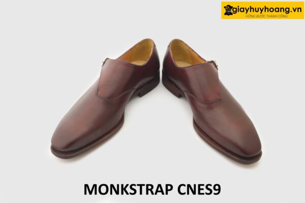 [Outlet Size 41.42] Giày da nam đỏ đô đế da bò Monkstrap CNS9 004