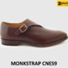 [Outlet Size 41.42] Giày da nam đỏ đô đế da bò Monkstrap CNS9 001