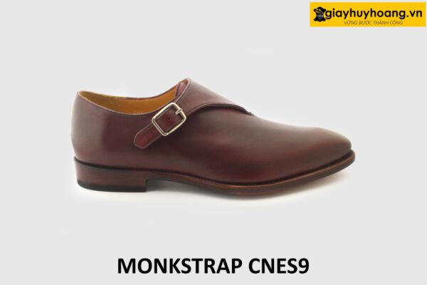 [Outlet Size 41.42] Giày da nam đỏ đô đế da bò Monkstrap CNS9 001