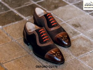 Giày tây nam kết hợp da lộn Oxford O2178 001
