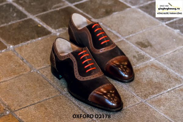 Giày tây nam kết hợp da lộn Oxford O2178 001