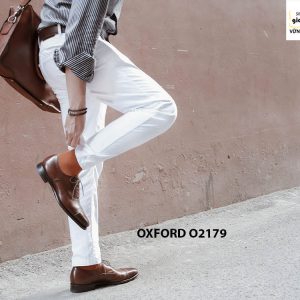 Giày tây nam cổ điển màu nâu Oxford O2179 004