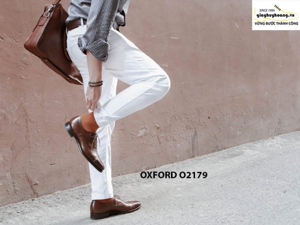 Giày tây nam cổ điển màu nâu Oxford O2179 004