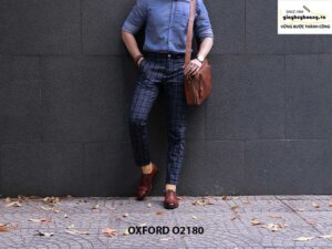 Giày da nam đục lỗ thủ công Oxford O2180 004