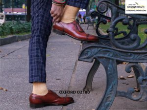 Giày da nam đục lỗ thủ công Oxford O2180 002