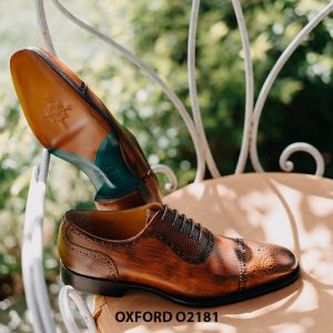 Giày da nam captoe sáng tạo Oxford O2181 006