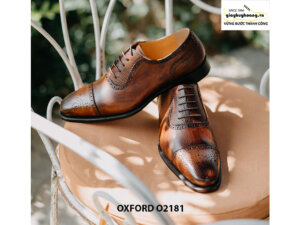 Giày da nam captoe sáng tạo Oxford O2181 005