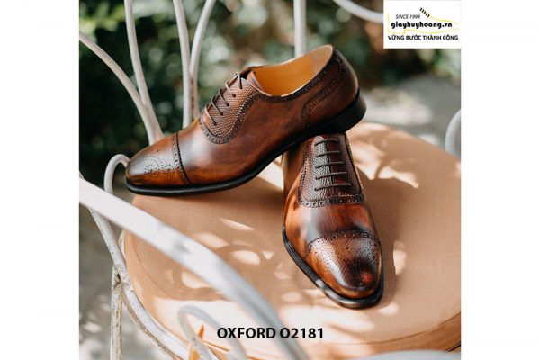 Giày da nam captoe sáng tạo Oxford O2181 005