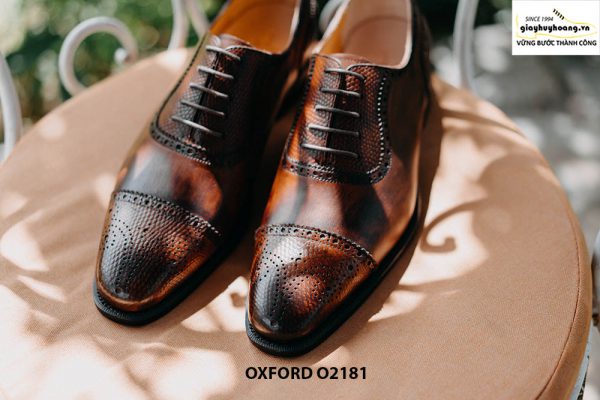 Giày da nam captoe sáng tạo Oxford O2181 003