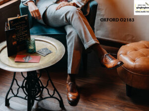 Giày da nam đánh màu thủ công Oxford O2183 005