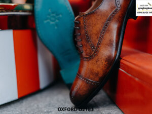 Giày da nam đánh màu thủ công Oxford O2183 004