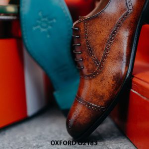 Giày da nam đánh màu thủ công Oxford O2183 004