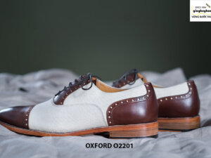 Giày tây nam phối màu trắng Oxford O2201 005