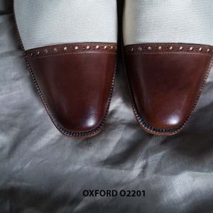 Giày tây nam phối màu trắng Oxford O2201 003