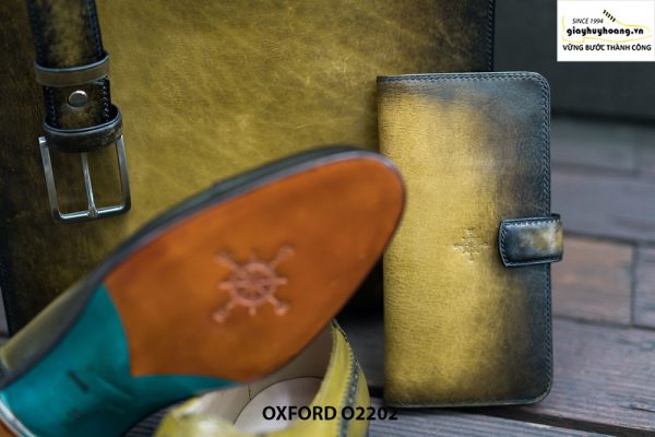 Giày tây nam màu xanh lá Oxford O2202 006