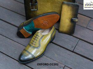 Giày tây nam màu xanh lá Oxford O2202 004
