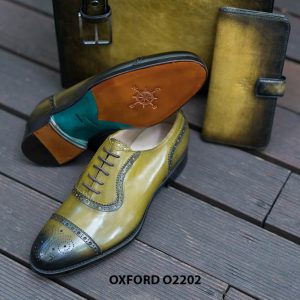 Giày tây nam màu xanh lá Oxford O2202 004