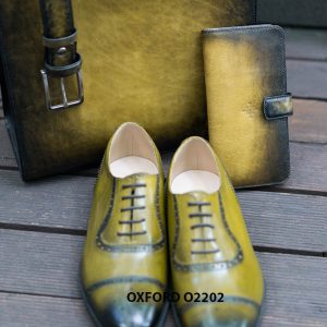 Giày tây nam màu xanh lá Oxford O2202 002