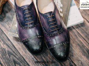 Giày tây nam thủ công đế khâu Brogues Oxford O2209 002