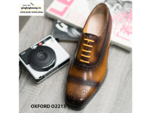 Giày tây nam mũi vuông Oxford O2213 003