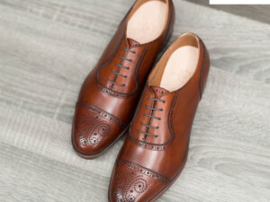 Giày tây nam da bê nhập khẩu Oxford O2214 001