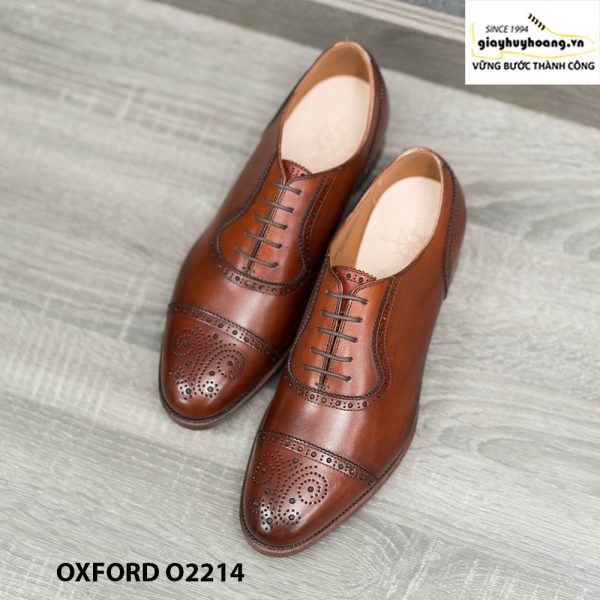 Giày tây nam da bê nhập khẩu Oxford O2214 001