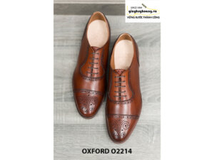 Giày tây nam da bê nhập khẩu Oxford O2214 002