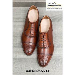 Giày tây nam da bê nhập khẩu Oxford O2214 002