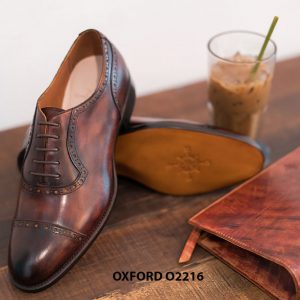 Giày tây nam đế khâu cao cấp Oxford O2216 004