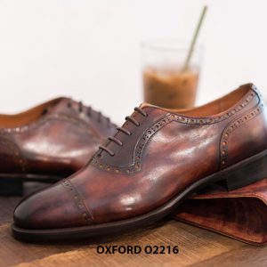Giày tây nam đế khâu cao cấp Oxford O2216 003