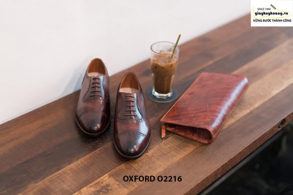 Giày tây nam đế khâu cao cấp Oxford O2216 001